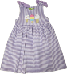 Applique Ice Cream Cones Dress - 35S24