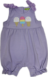 Applique Ice Cream Cones Girl's Romper - 37S24