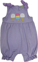 Applique Ice Cream Cones Girl's Romper - 37S24