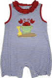 Applique Cran in a Bucket Baby Girl Romper - 17S24