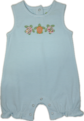 Applique Turtles Baby Girl Romper - 22S24