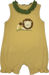 Applique Lion Baby Girl Romper - 26S24