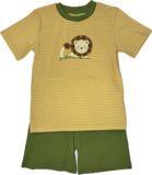 Applique Lion Boy's Shorts Set - 28S24