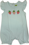 Applique Starwberries Girl's Rompert - 41S24