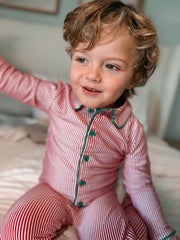 Red and White Stripes Boy's 2 Piece Loungewear