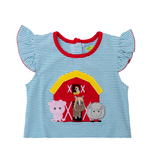 Applique Farm Girl's Romper - 15S23