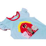 Applique Farm Girl's Romper - 15S23