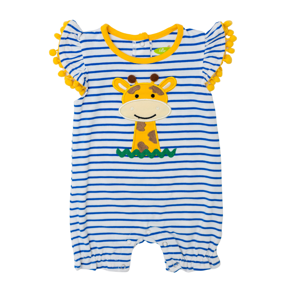 Applique Giraffe Baby Romper