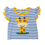 Baby Romper with Applique Giraffe