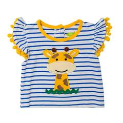 Applique Giraffe Girl's Romper - 19S23