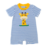 Applique Giraffe Boy's Romper