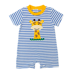 Applique Giraffe Boy's Romper - 20S23