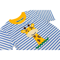 Applique Giraffe Boy's Short Set -21S23