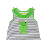 Girl's Short Set with Applique Frog