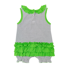 Applique Frog Girl's Romper -23S23