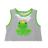 Applique Romper with Green Frog