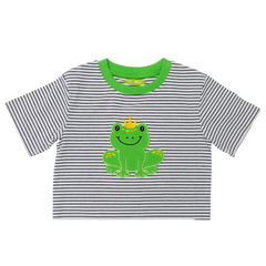 Applique Frog Boy's Short Set -25S23