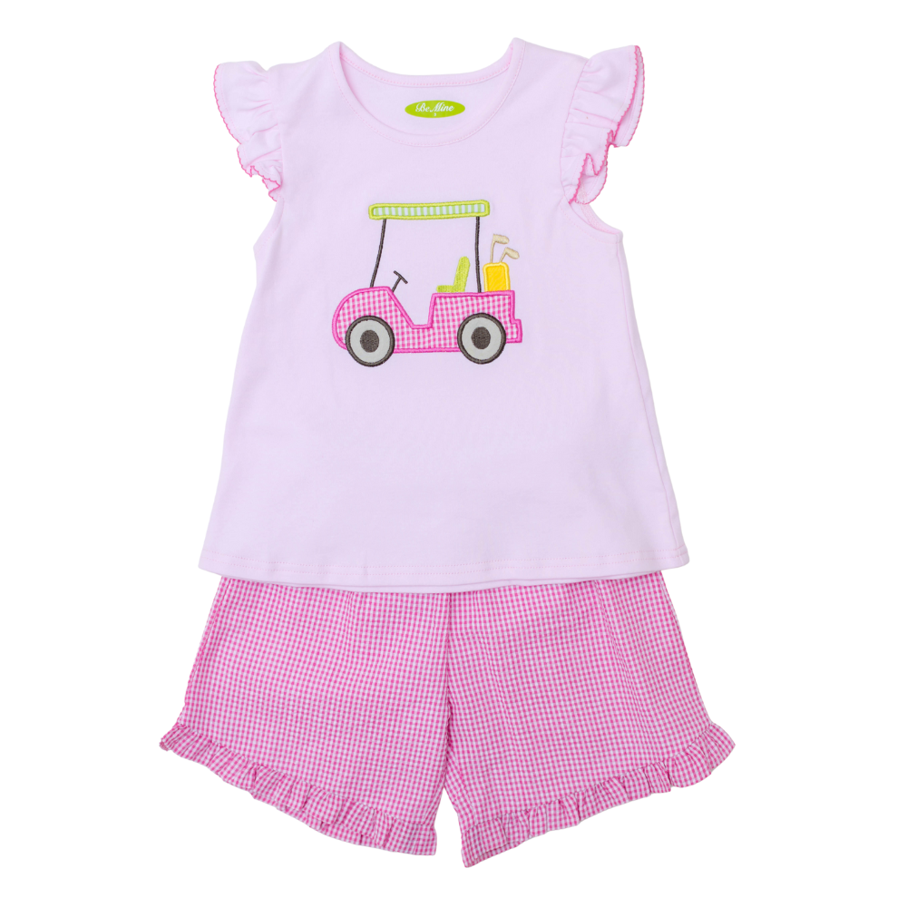 Applique Golf Cart Girl