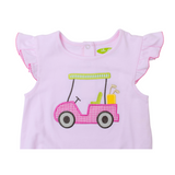 Golf Cart Applique Baby Romper