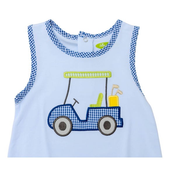Baby Romper with Appliqe Golf Cart