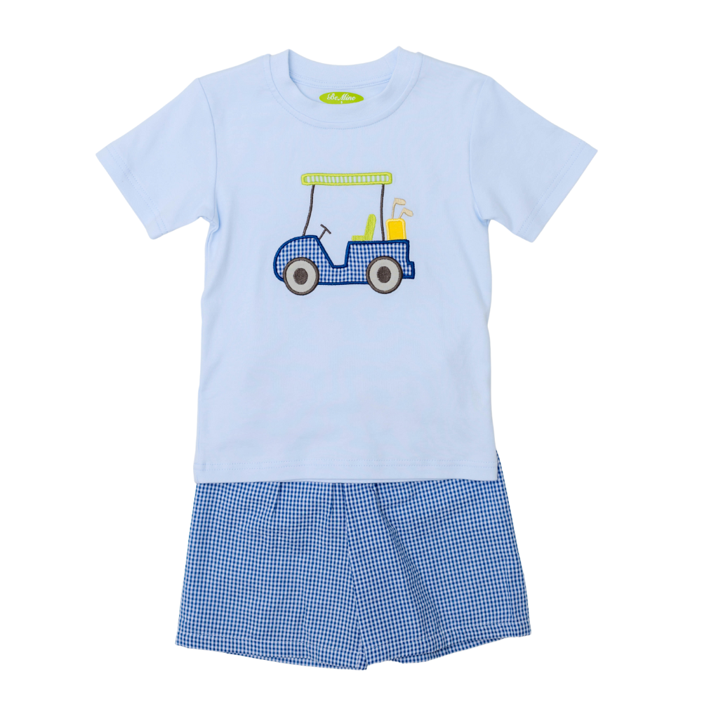 Applique Golf Cart Boy