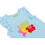 Girl's Blouse with Applique Beach Bucket