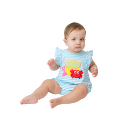 Applique Beach Bucket Girl's Romper -31S23