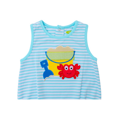Applique Beach Bucket Boy's Romper -32S23