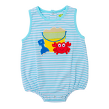 Applique Beach Bucket Boy's Romper