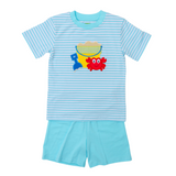 Applique Beach Bucket Boy's Short Set