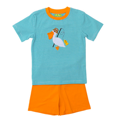 Applique Pelican Boy's Short Set - 37S23