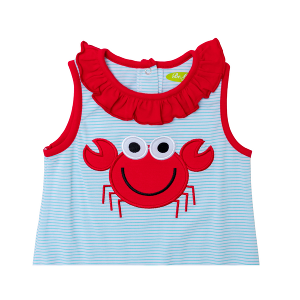 Applique Crab Girl's Bubble