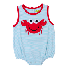 Applique Crab Boy's Romper - 40S23