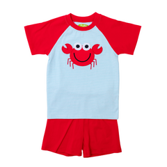 Applique Crab Boy's Short Set - 41S23