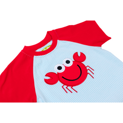 Applique Crab Boy's Short Set - 41S23
