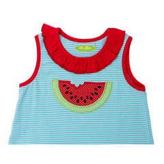 Applique Watermelon Girl's Short Set - 46S23