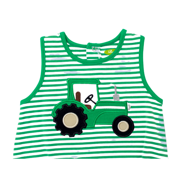 Boy's Bubble with applique tractor