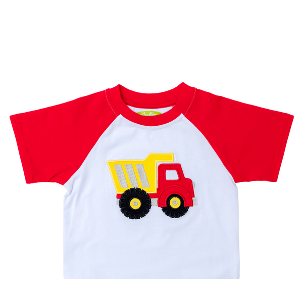 Short Set for Boys  with Applique Dump Truck