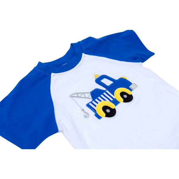 Tow Truck Applique Boy's Short Set
