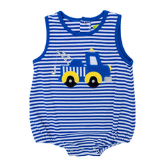 Applique Tow Truck Boy's Romper - 57S23