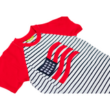 Boy's Short Set with American Flag Applique