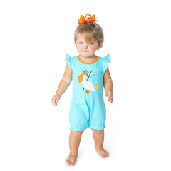 Applique Pelican Baby Girl Romper - 35S23